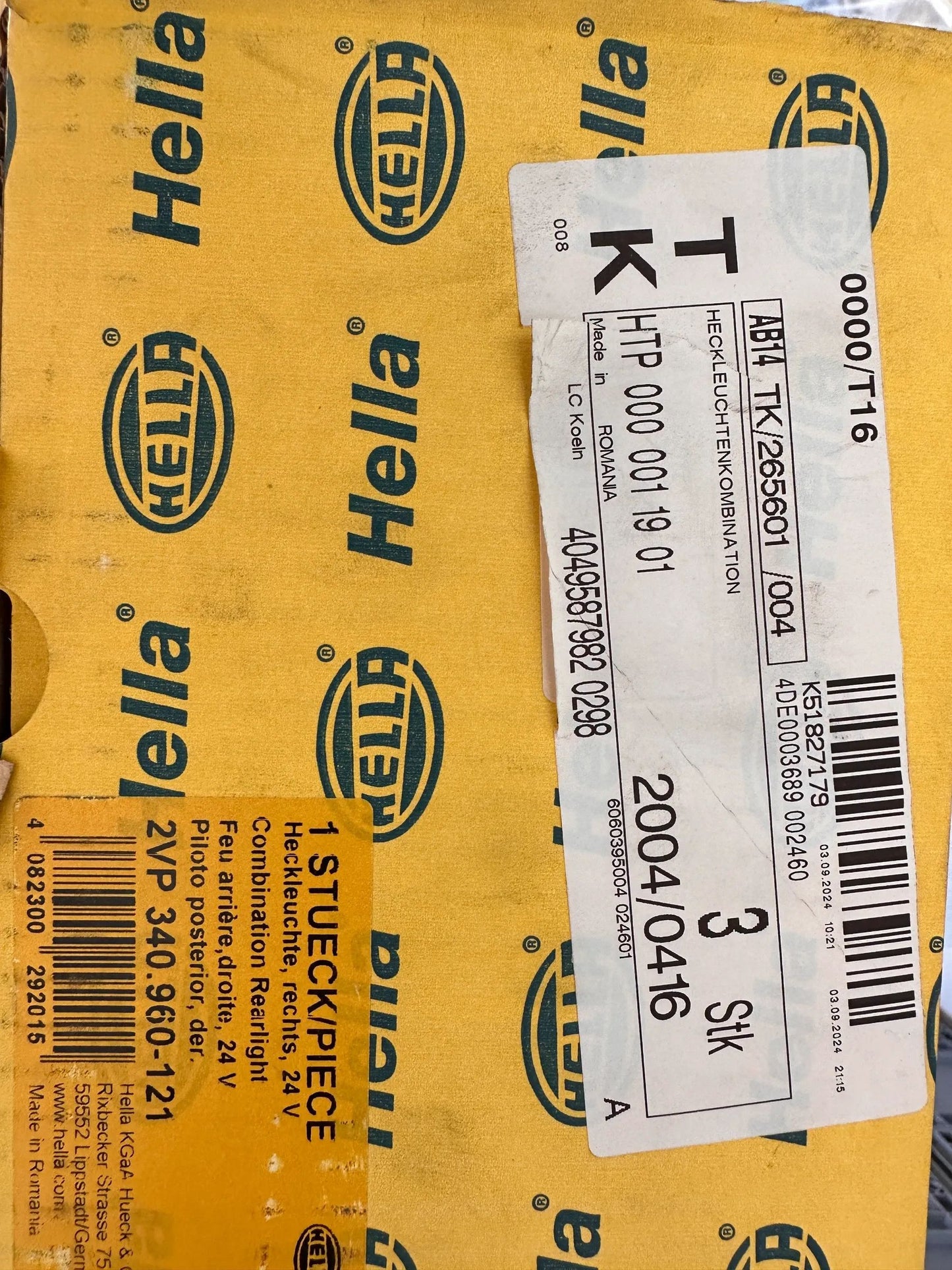 Original Hella Heckleuchte Rechts 2VP 340 960-121 NEU