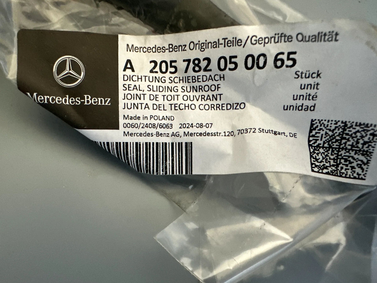 Original Mercedes Benz C-Klasse W205 Dichtung Schiebedach A205782050065 NEU