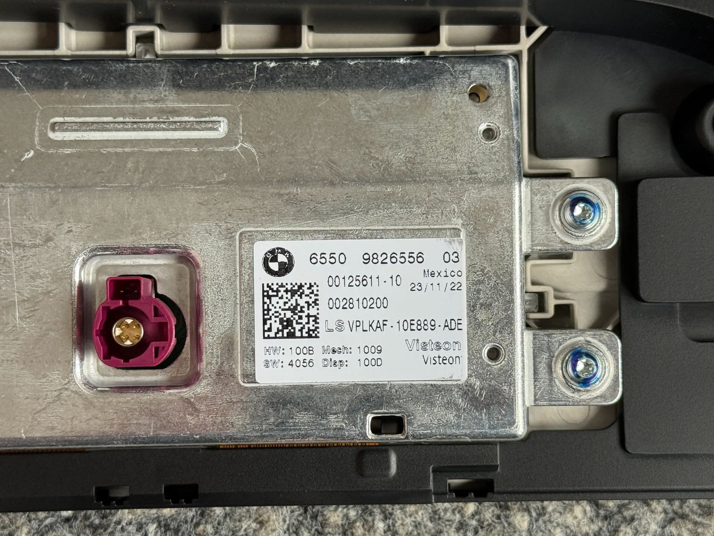 Original BMW 10,25 ZOLL CID Central Information Display 9826556 NEU