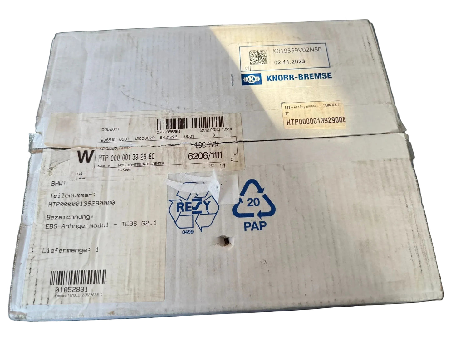 Original KNORR-BREMSE EBS-Anhängermodul K019359V02N50 NEU