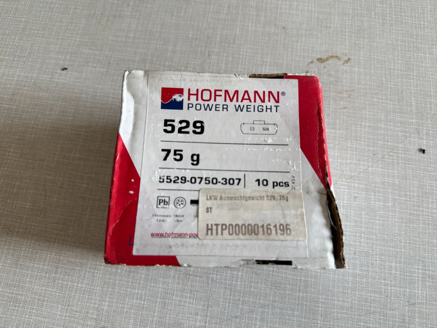 Original WEGMANN automotive GmbH Schlaggewicht Typ 529, 75g, Blei, grau 10st NEU