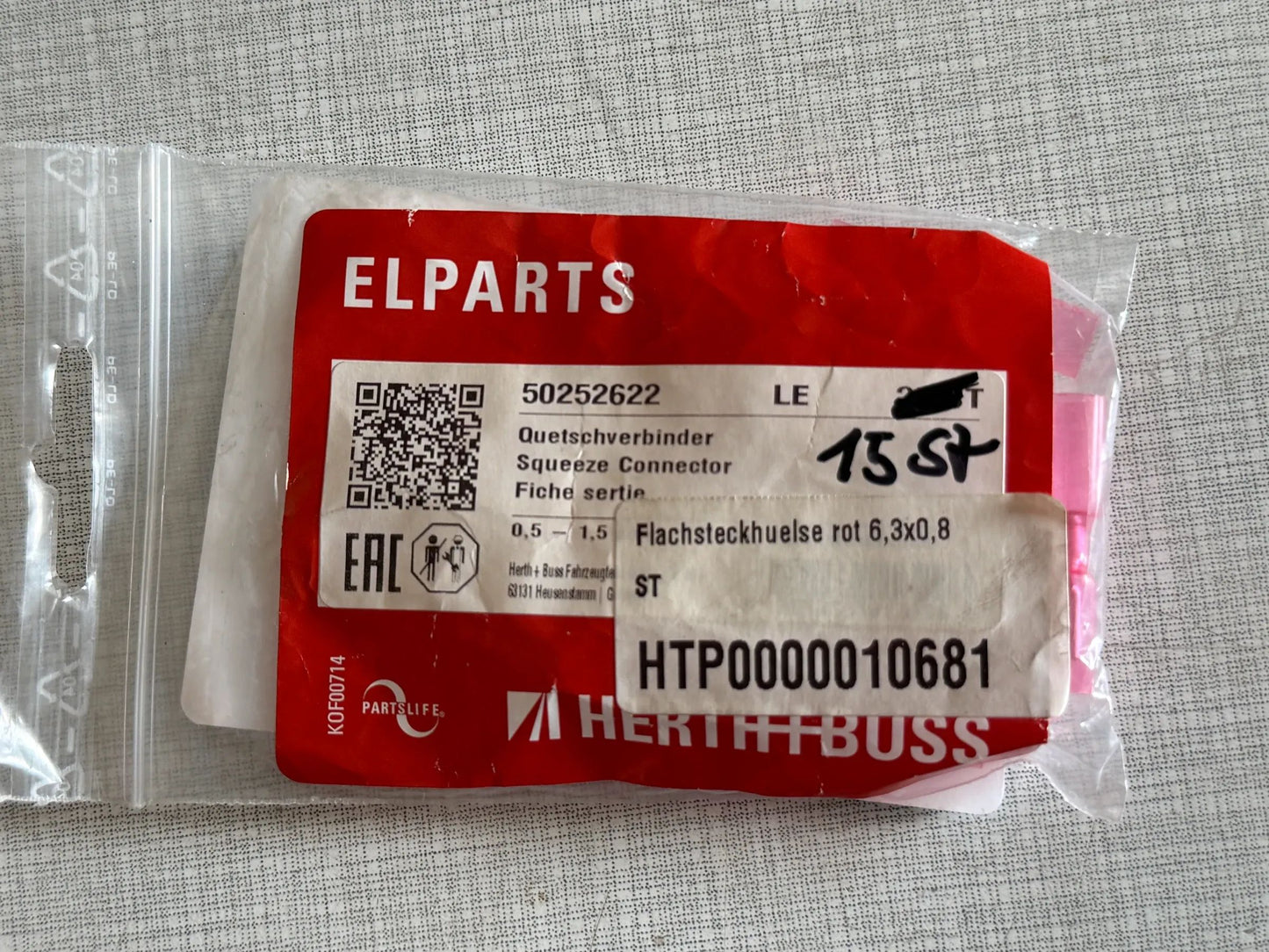 Original Herth+Buss Fahrzeugteile GmbH & Co. KG Quetschverbinder 15st 50252622
