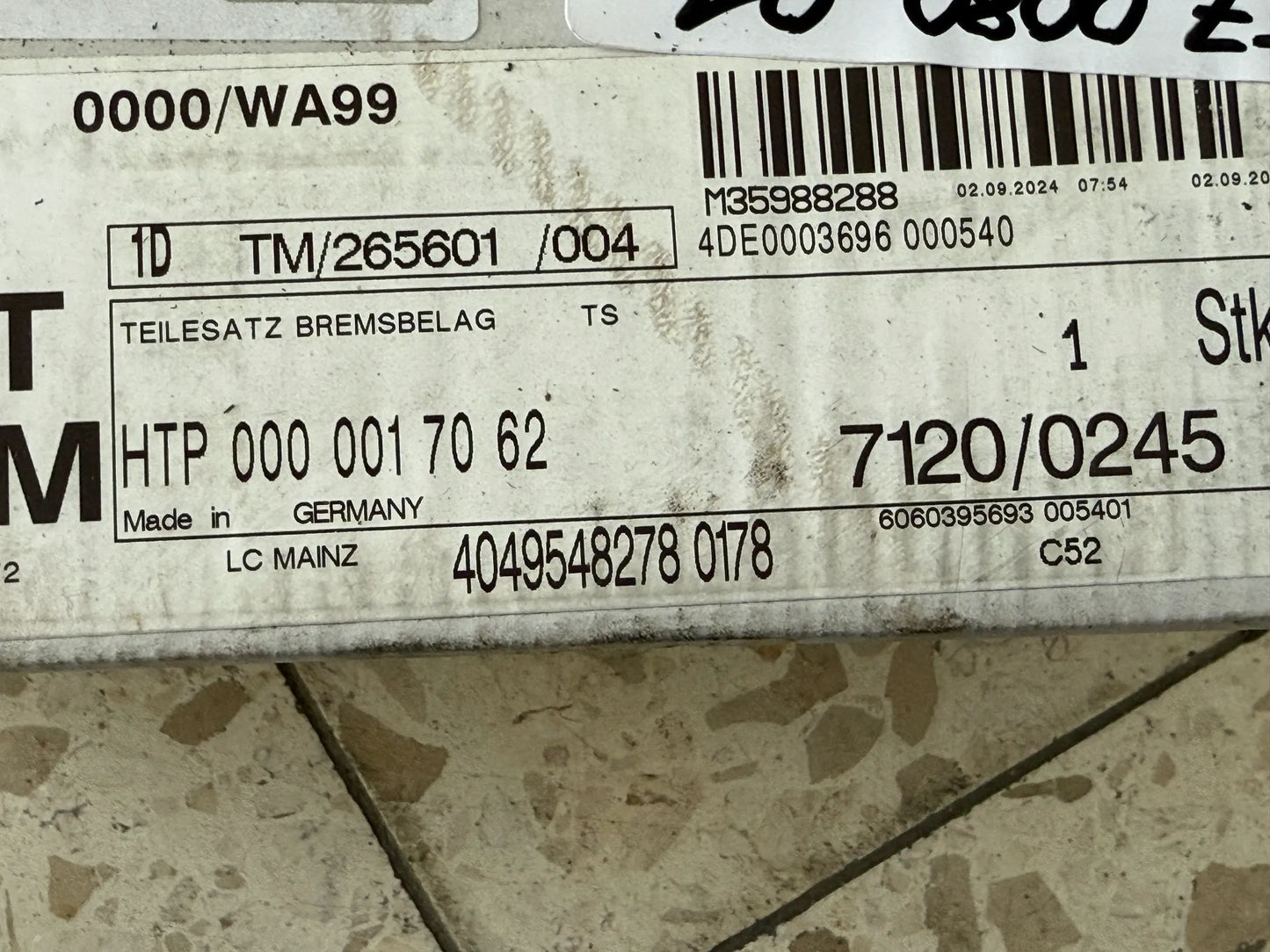 Original SAF Bremsbelag-Satz PAN 19 03057008001 NEU