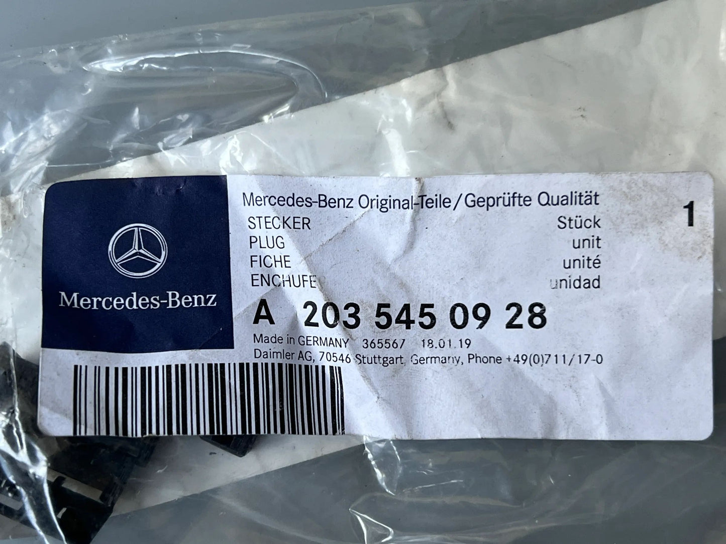 Original Mercedes-Benz Stecker A2035450928 NEU
