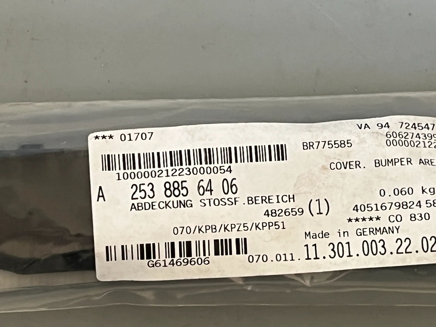 Original Mercedes-Benz GLC W253 Abdeckung Stoßfängerbereich Rechts A2538856406
