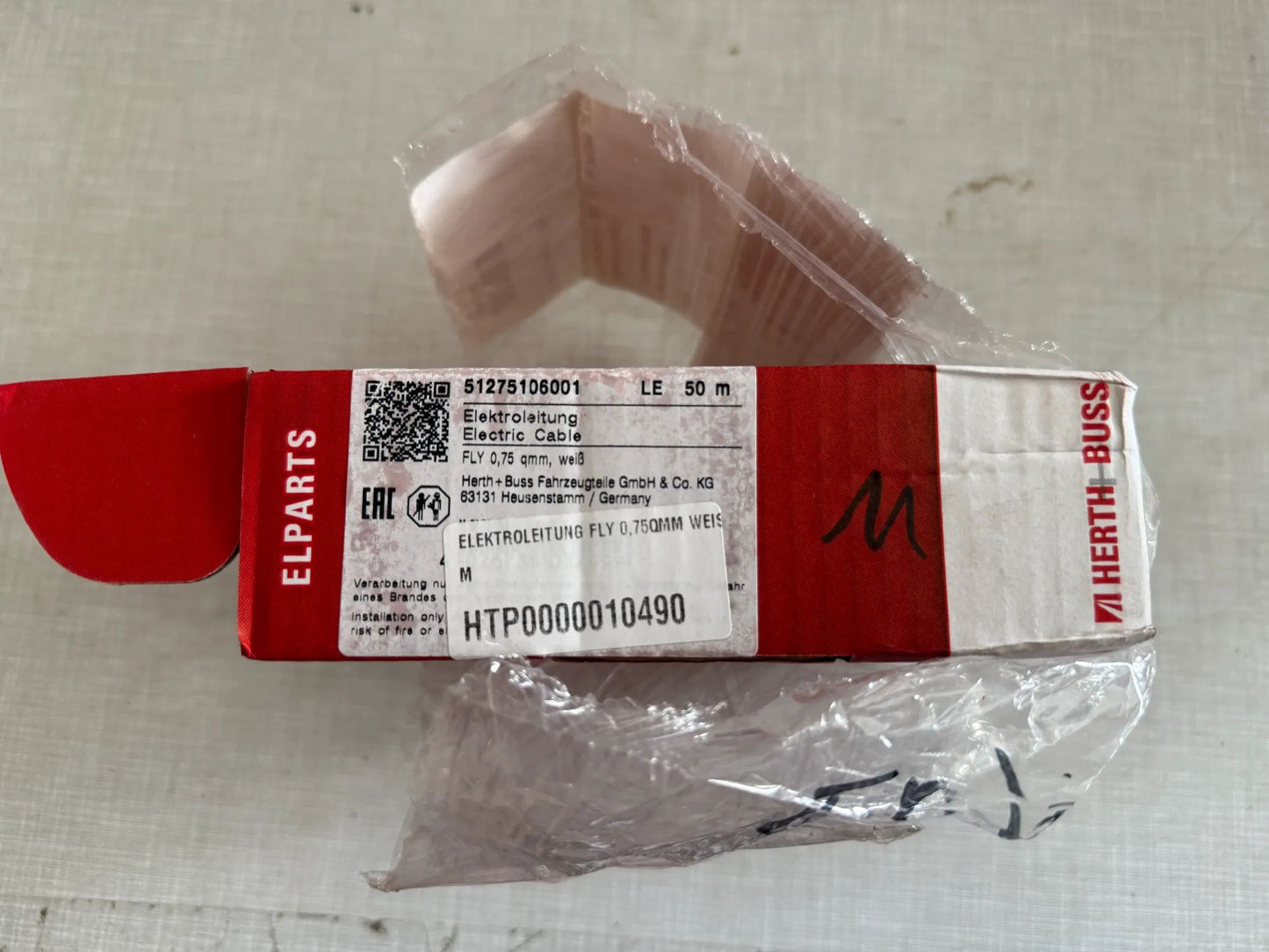 Original Herth+Buss Fahrzeugteile GmbH & Co. KG Elektrokabel 50m 51275106001 NEU