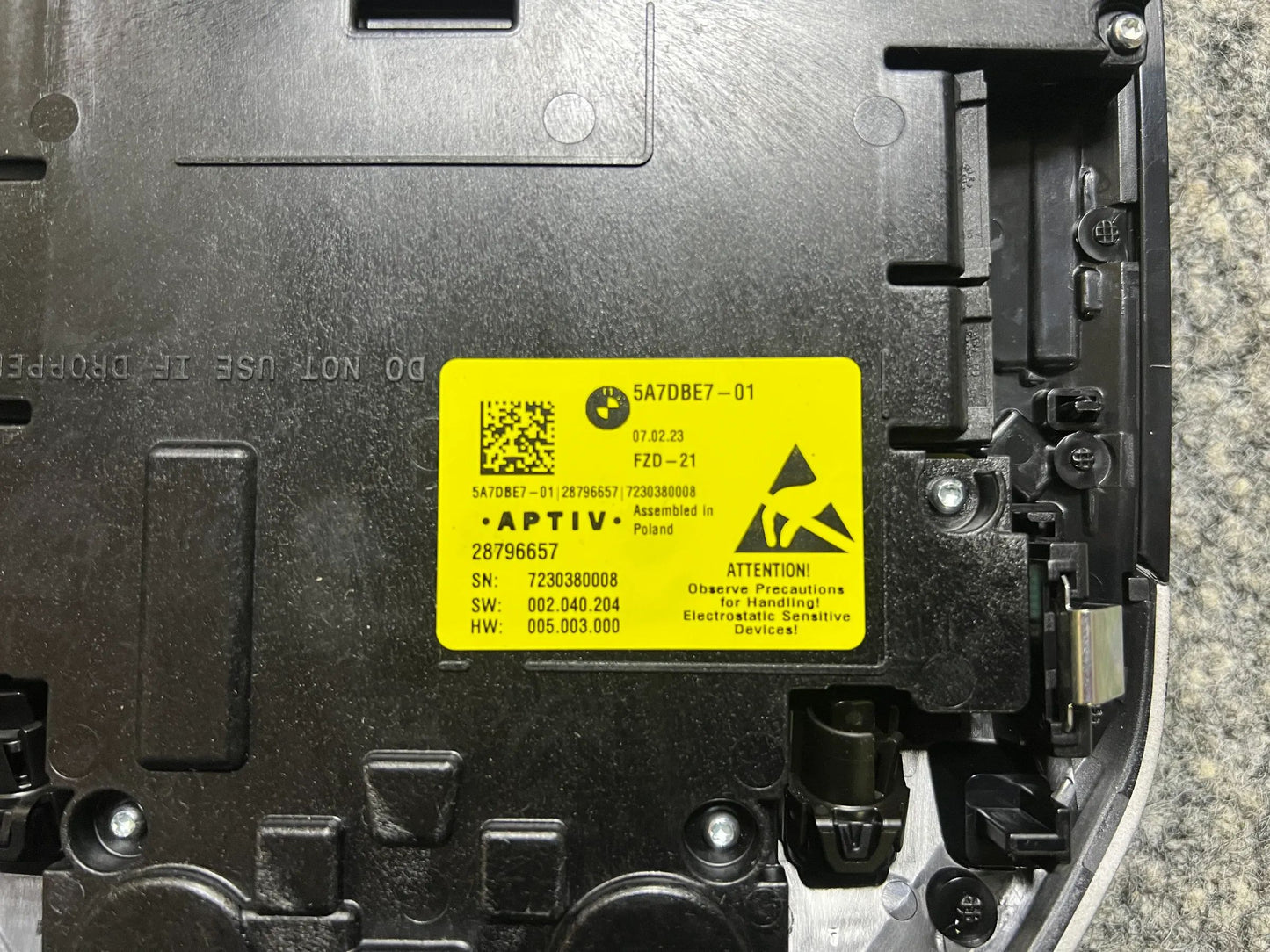 Original BMW 7er G70 Funktionszentrum Dach 5A7DBE7 61315A7DBE7 NEU