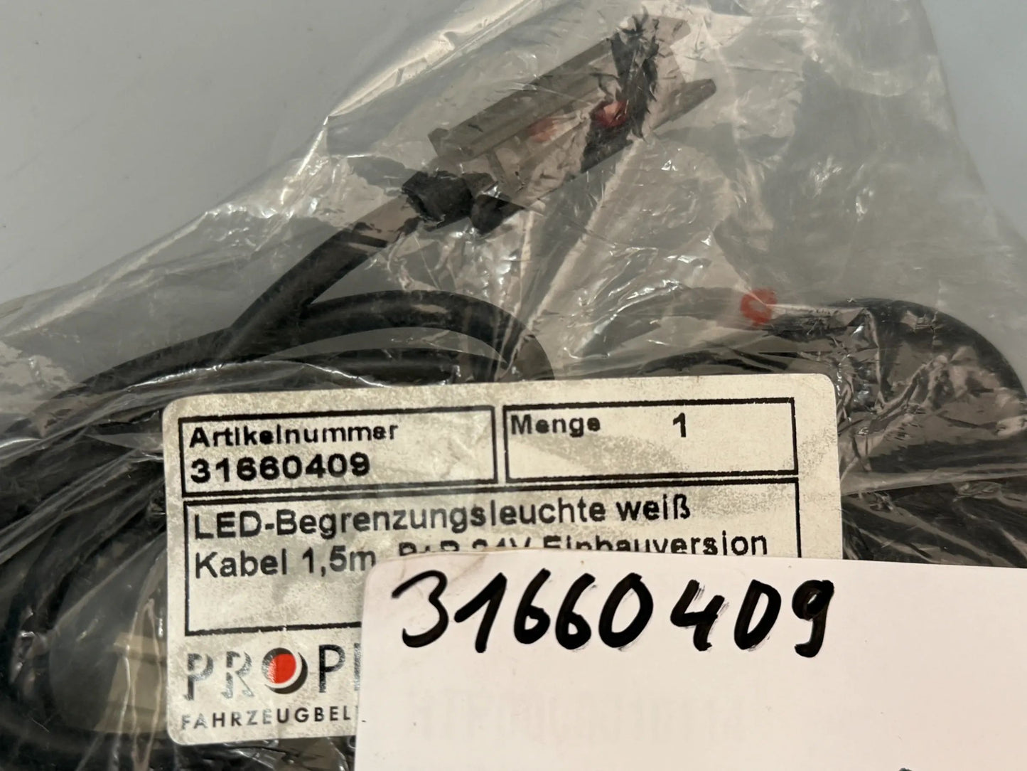 PROPLAST LED Begrenzungsleuchte FLATPOINT Gummiunterlage mit Kabel 1,5m 31660409