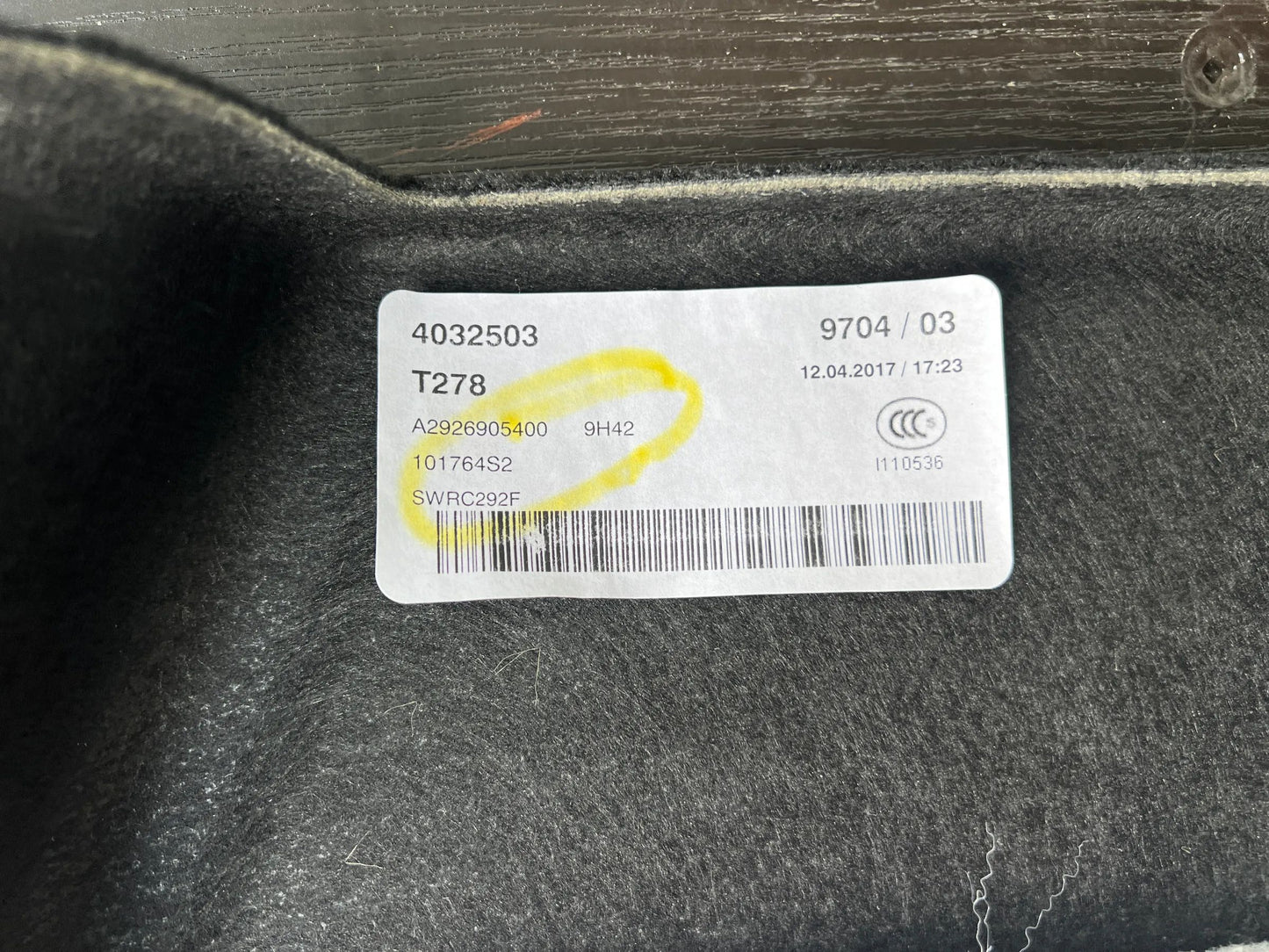 MERCEDES-BENZ GLE W166/C292 Kofferraumverkleidung links A2926905400