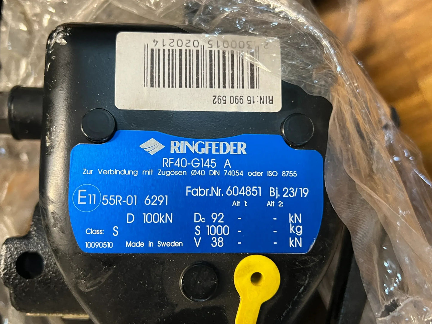 ORIGINAL Ringfeder Anhängekupplung RF40-G150 A NEU