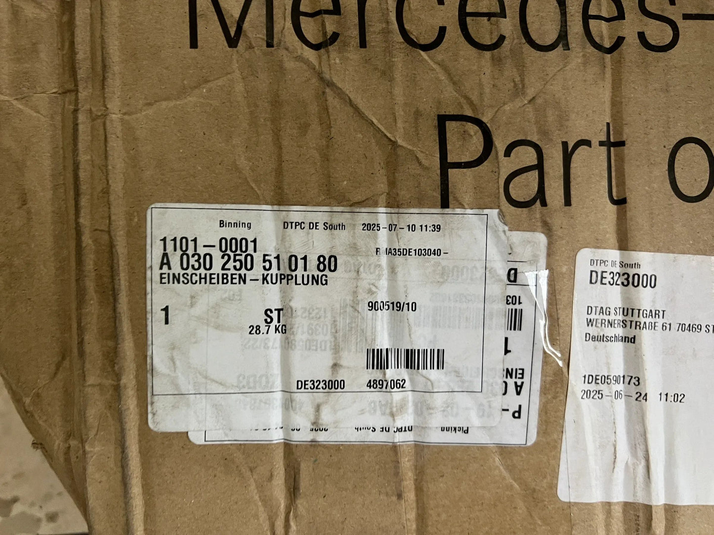 Original Mercedes-Benz Einscheiben-Kupplung A030250510180 NEU