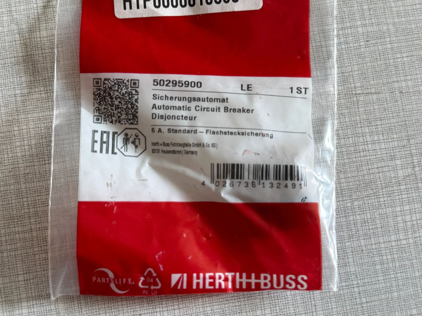 Original Herth+Buss Fahrzeugteile GmbH & Co. KG Sicherungsautomat 50295900 NEU