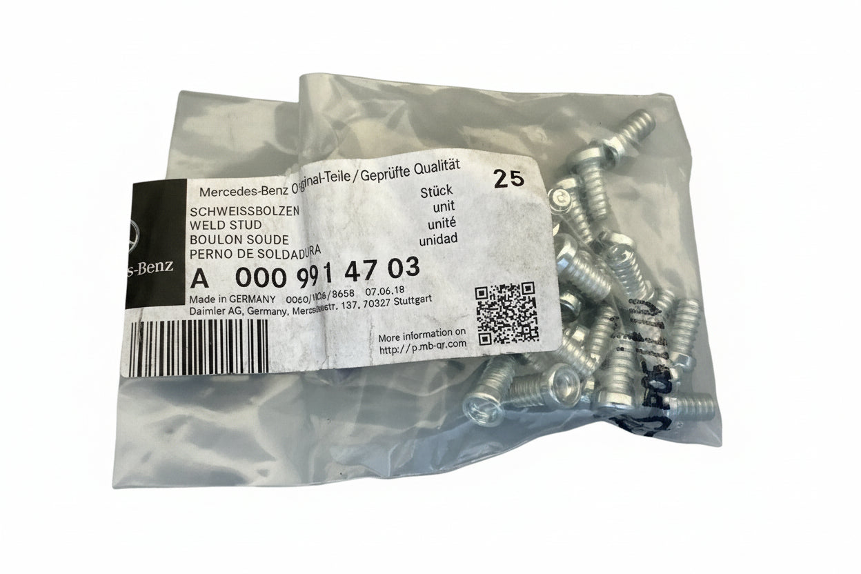 25 X Original Mercedes Benz Schweissbolzen A0009914703 NEU