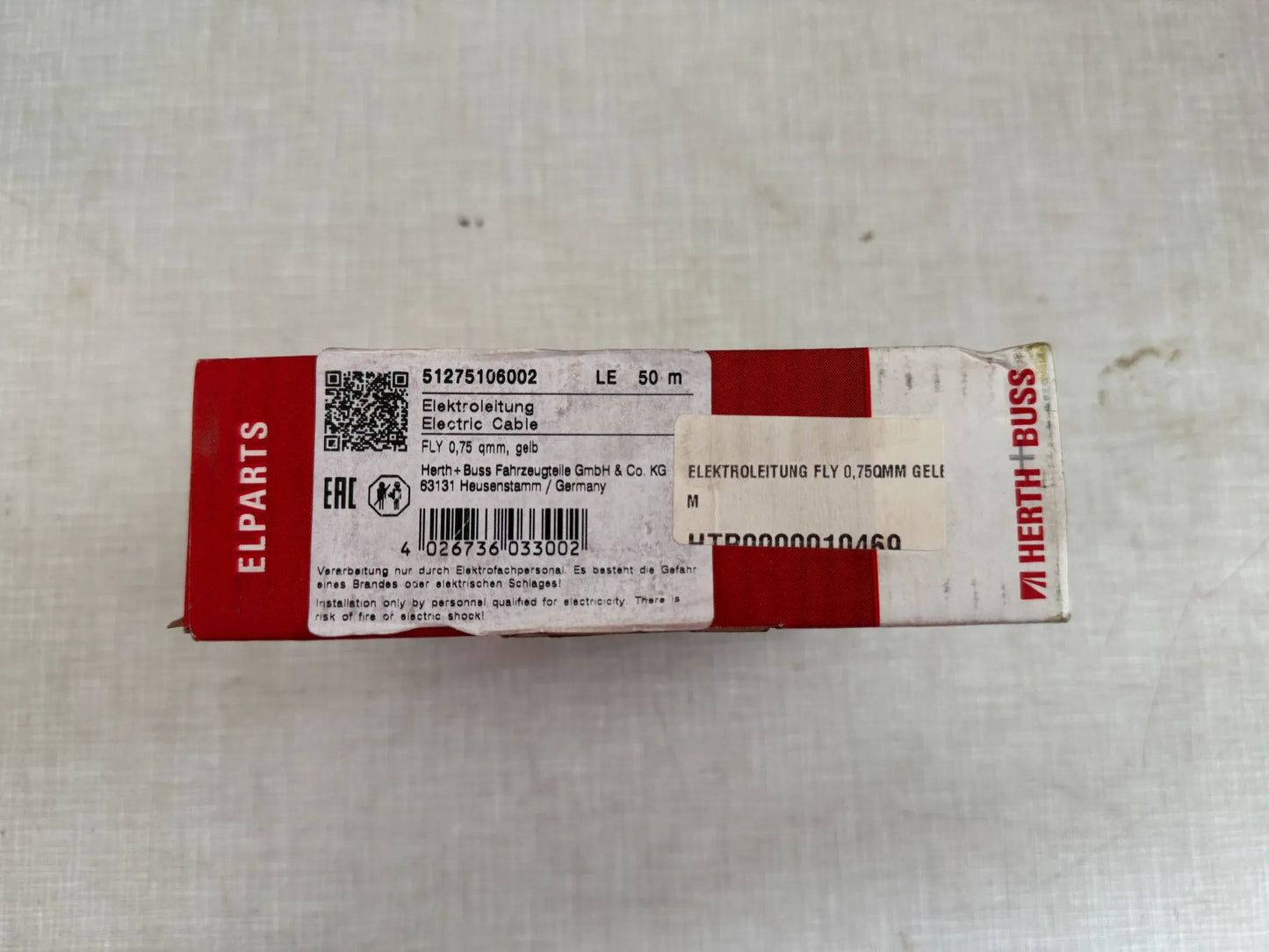 Original Herth+Buss Fahrzeugteile GmbH & Co. KG Elektrokabel 50m 51275106002 NEU