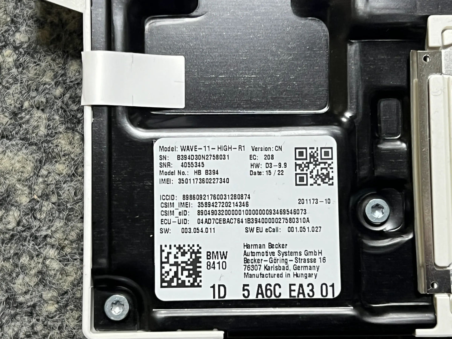 Original BMW Steuergerät Body Domain Controller BDC 5A6CEA3 61355A6CEA3 NEU