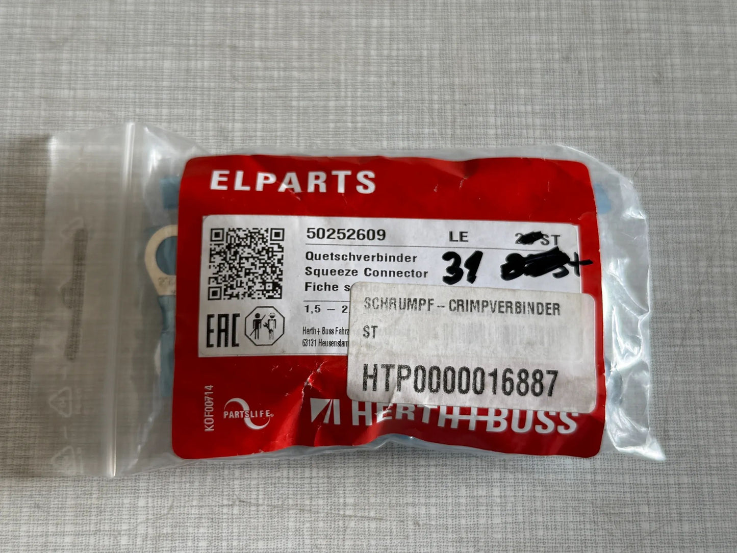 Original Herth+Buss Fahrzeugteile GmbH & Co. KG Quetschverbinder 50252609 NEU