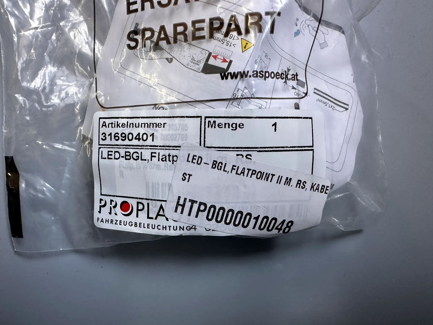 Original PROPLAST Fahrzeugbeleuchtung GmbH Begrenzungsleuchte 31690401 NEU