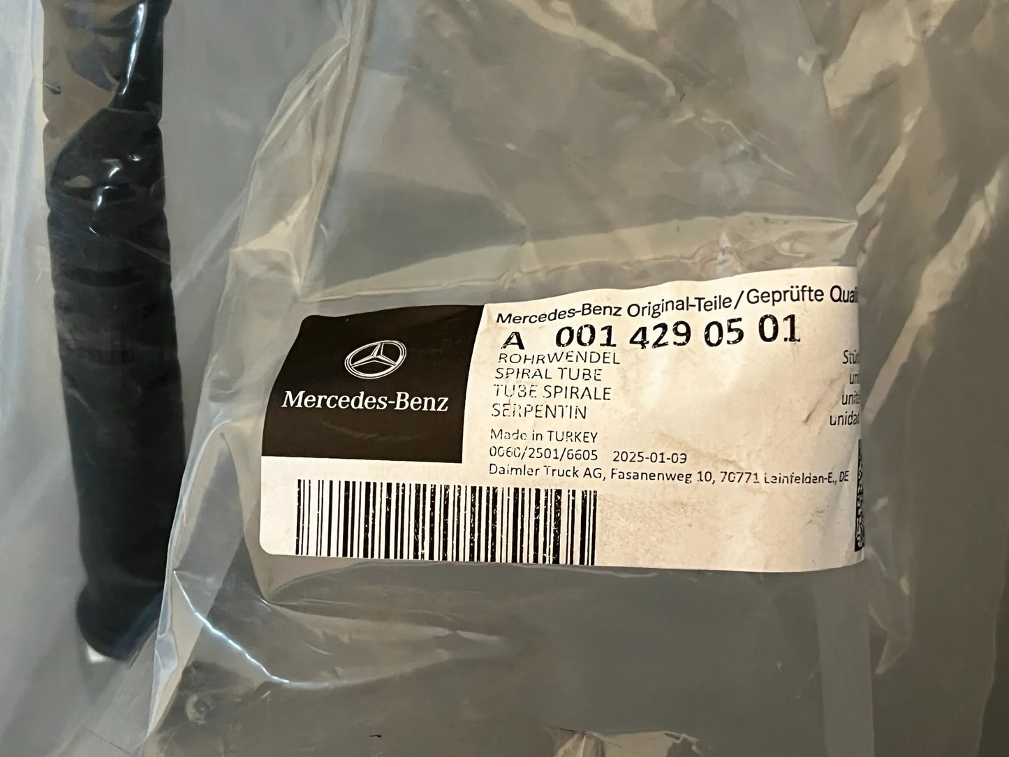 Original Mercedes-Benz Rohrwendel A0014290501 NEU