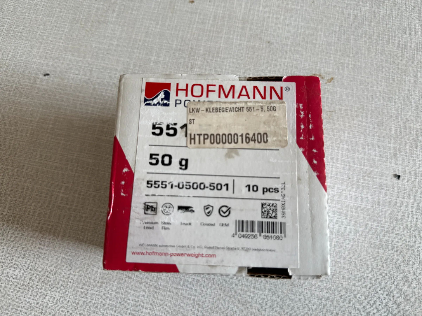 Original WEGMANN automotive GmbH Klebegewicht Typ 551, 50g, Blei, Silber 10st