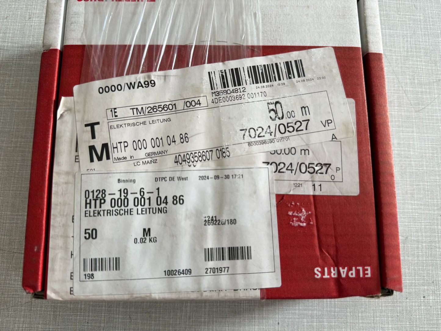 Original Herth+Buss Fahrzeugteile GmbH & Co. KG Elektrokabel 50m 51275109007 NEU