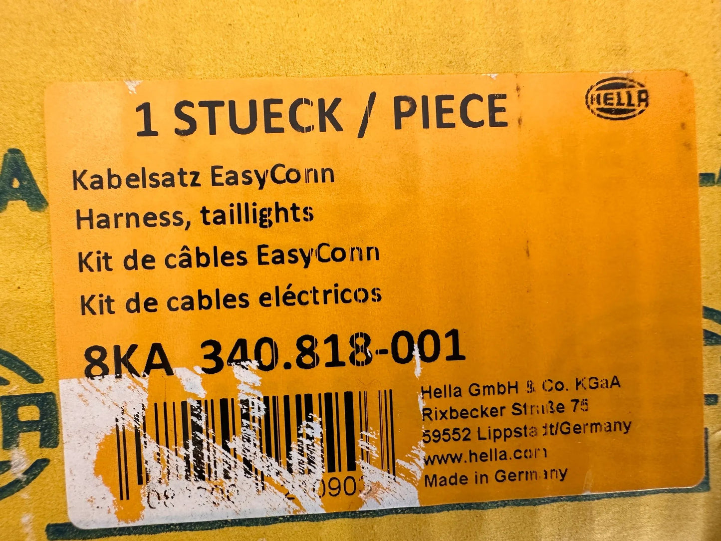 Original Hella Kabelsatz Heckleuchte 2VP 340 960-121 NEU