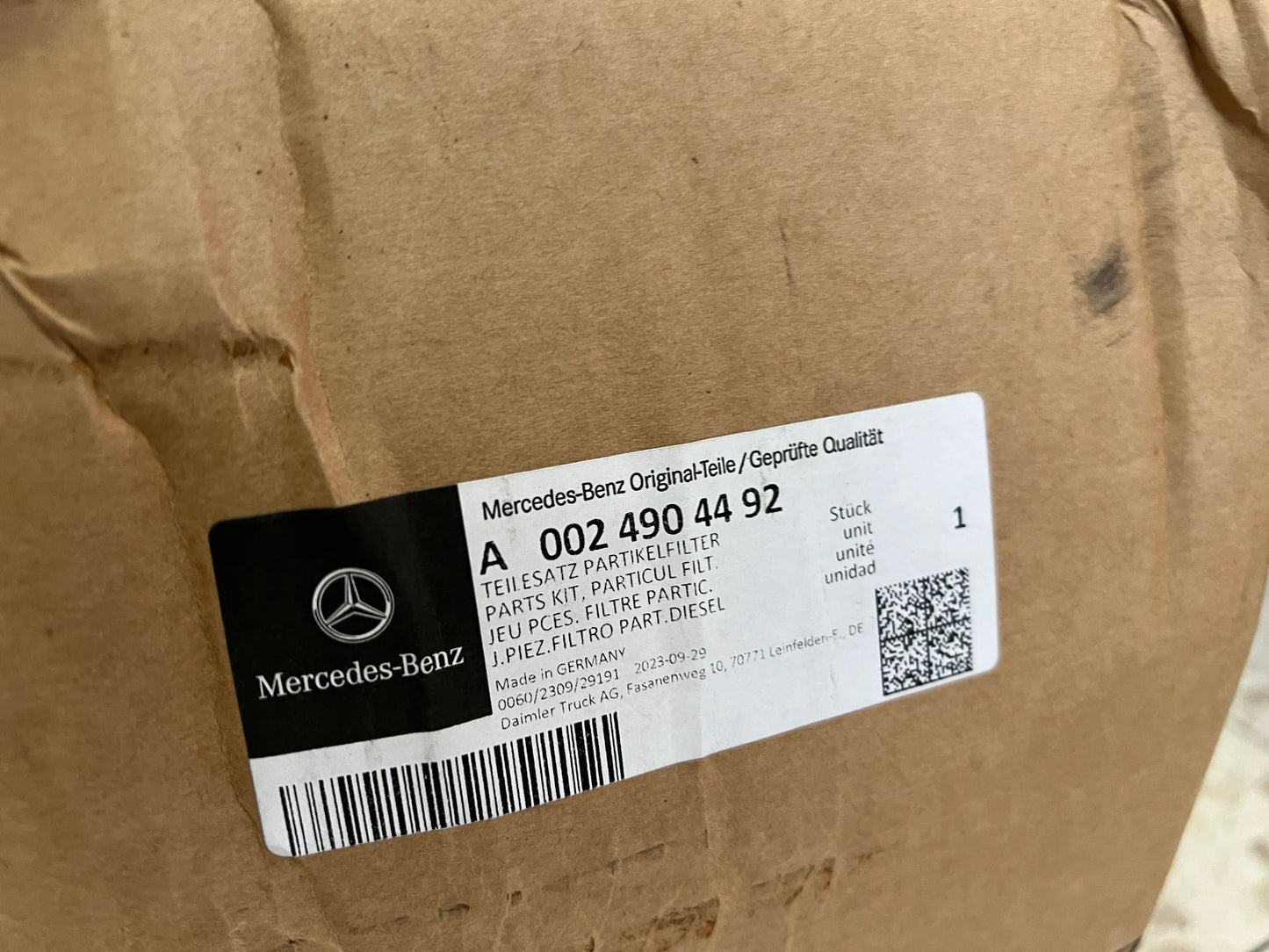 Mercedes-Benz Teilesatz Partikelfilter A0024904492 / DPF Filter A0024903092 NEU
