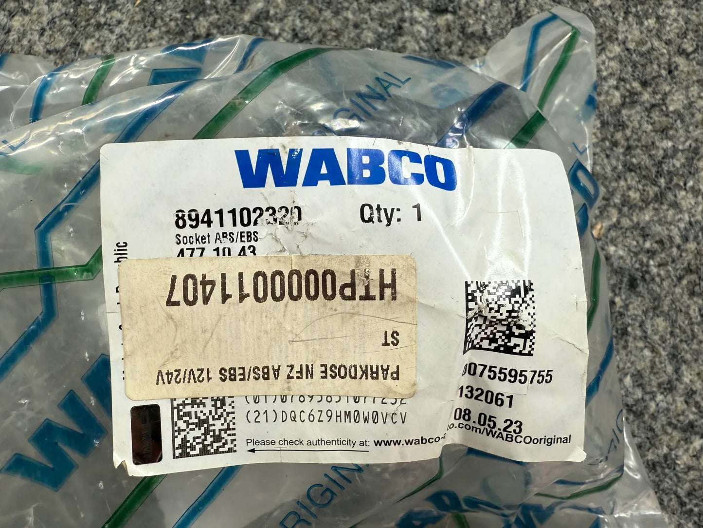 Original WABCO Parkdose NFZ ABS/EBS 12V/24V 8941102320 NEU