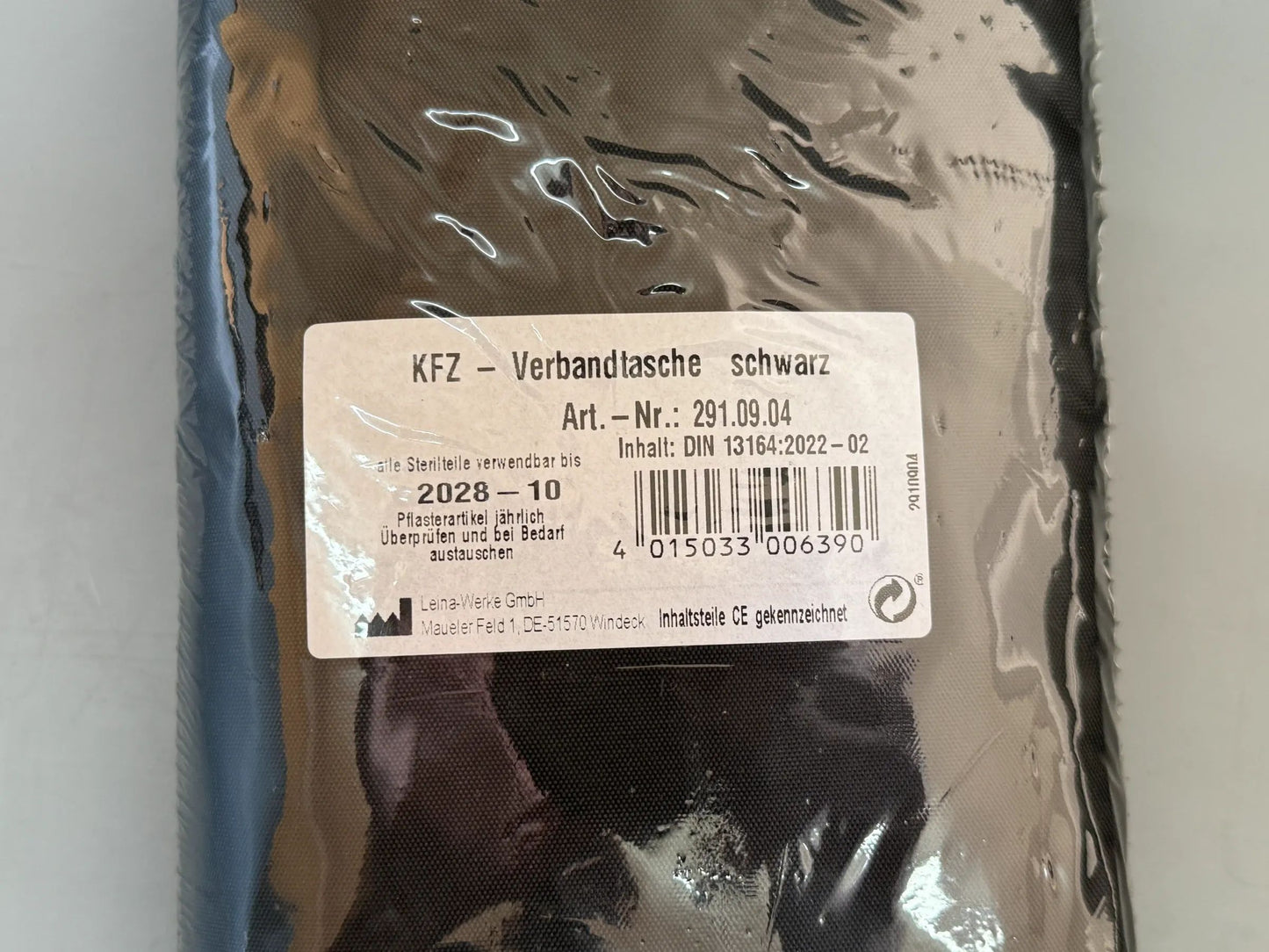 LEINA-WERKE GmbH KFZ - Verbandtasche Schwarz nach DIN 13164 291.09.04 NEU