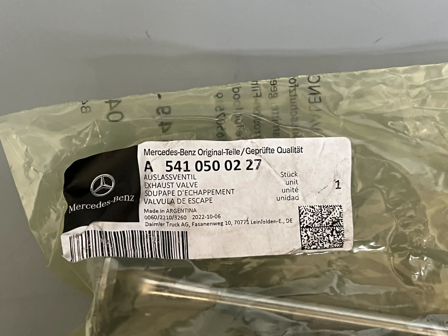 ORIGINAL MERCEDES-BENZ Auslassventil A5410500227 NEU