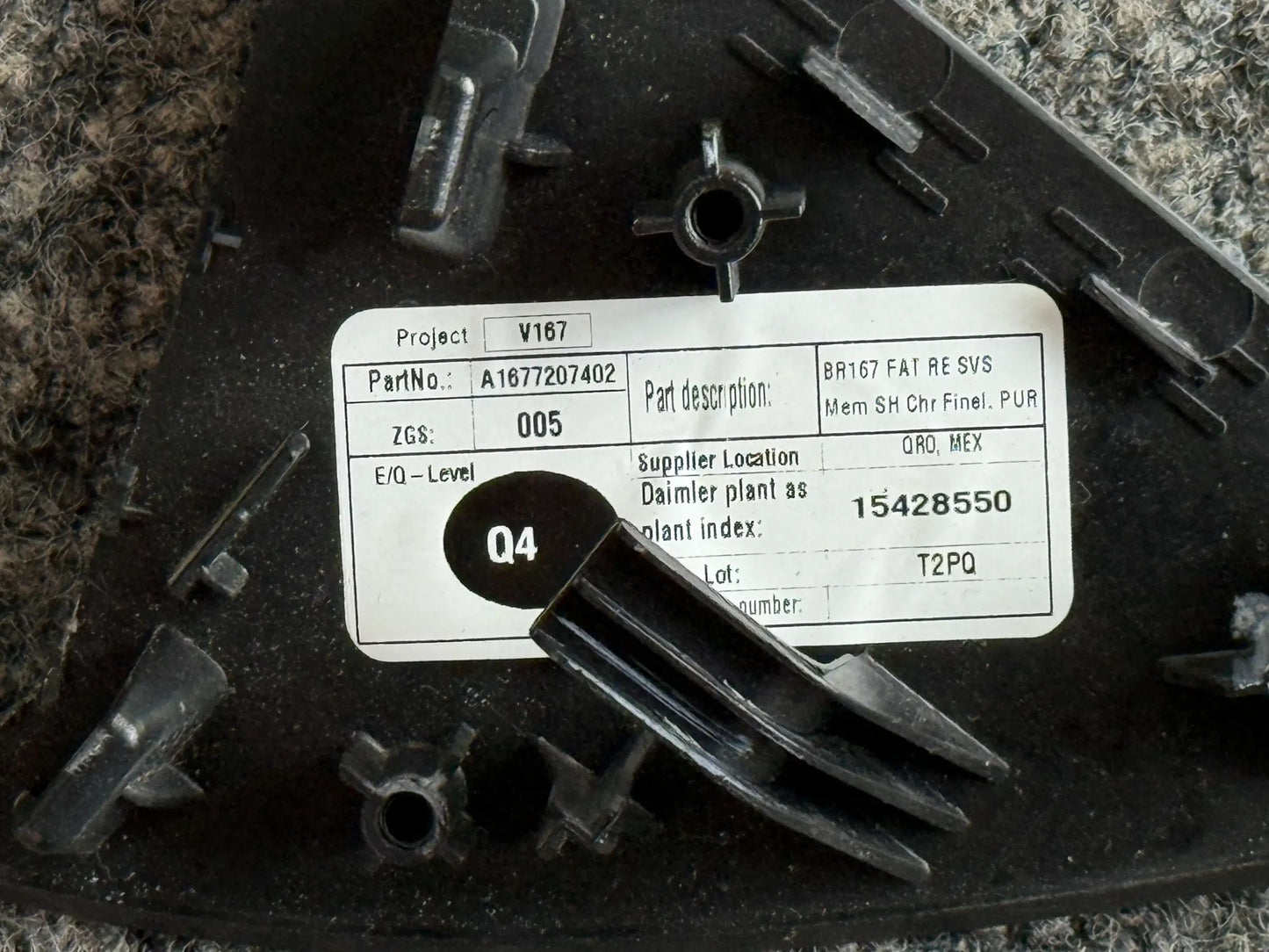 Mercedes Benz X167 GLS Zierleiste Türverkleidung HOLZ RECHTS A1677207402 NEU