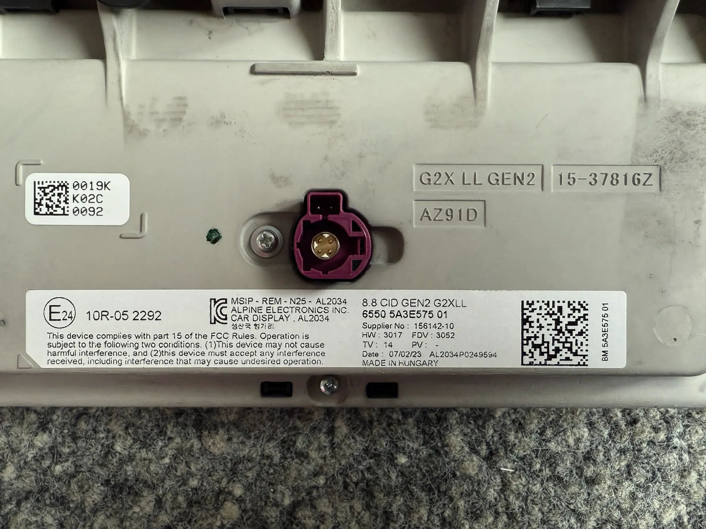 Original BMW 3er 4er G2X 8,8 ZOLL CID Central Information Display 5A3E575 NEU