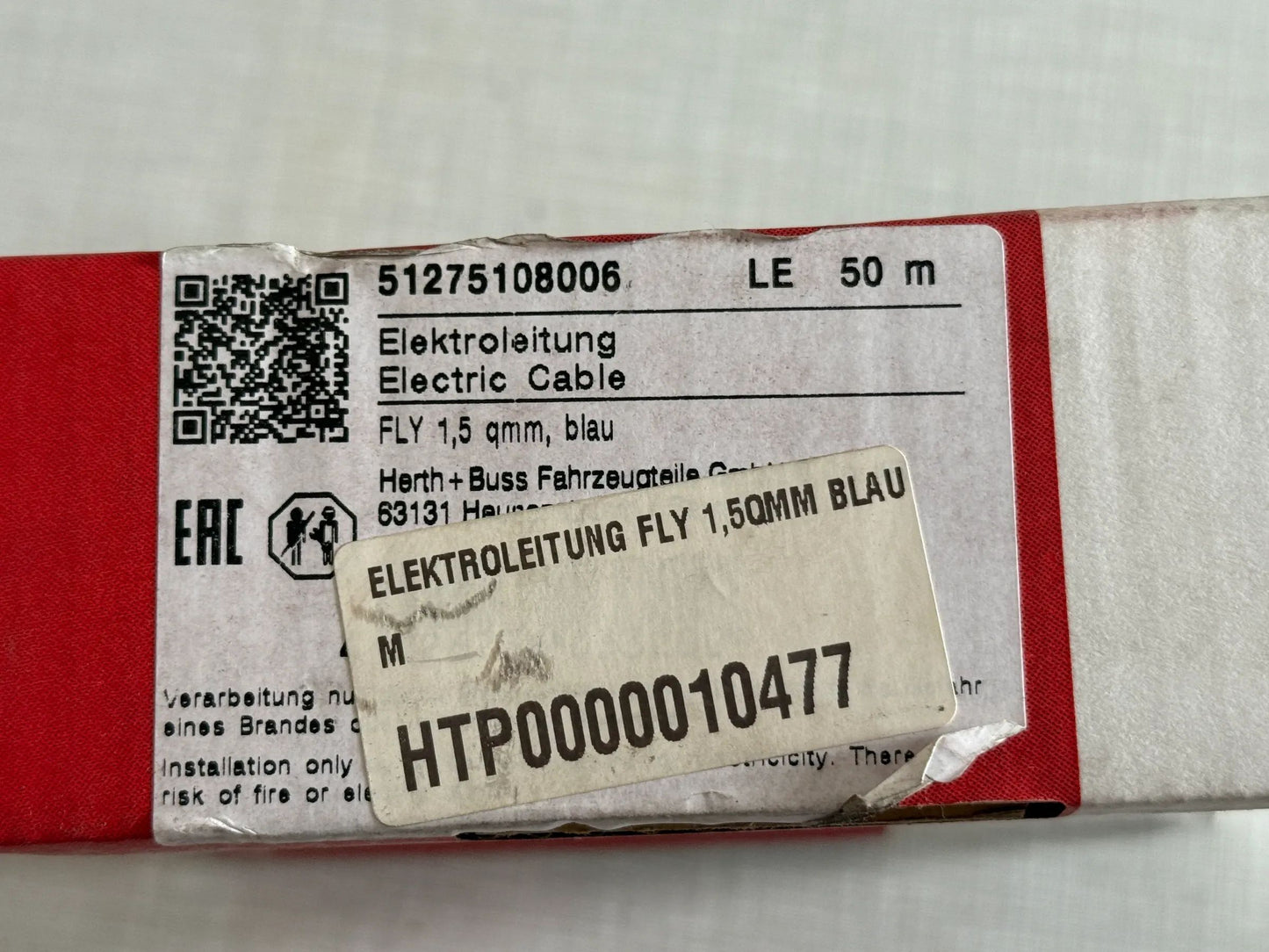 Original Herth+Buss Fahrzeugteile GmbH & Co. KG Elektrokabel 50m 51275108006 NEU