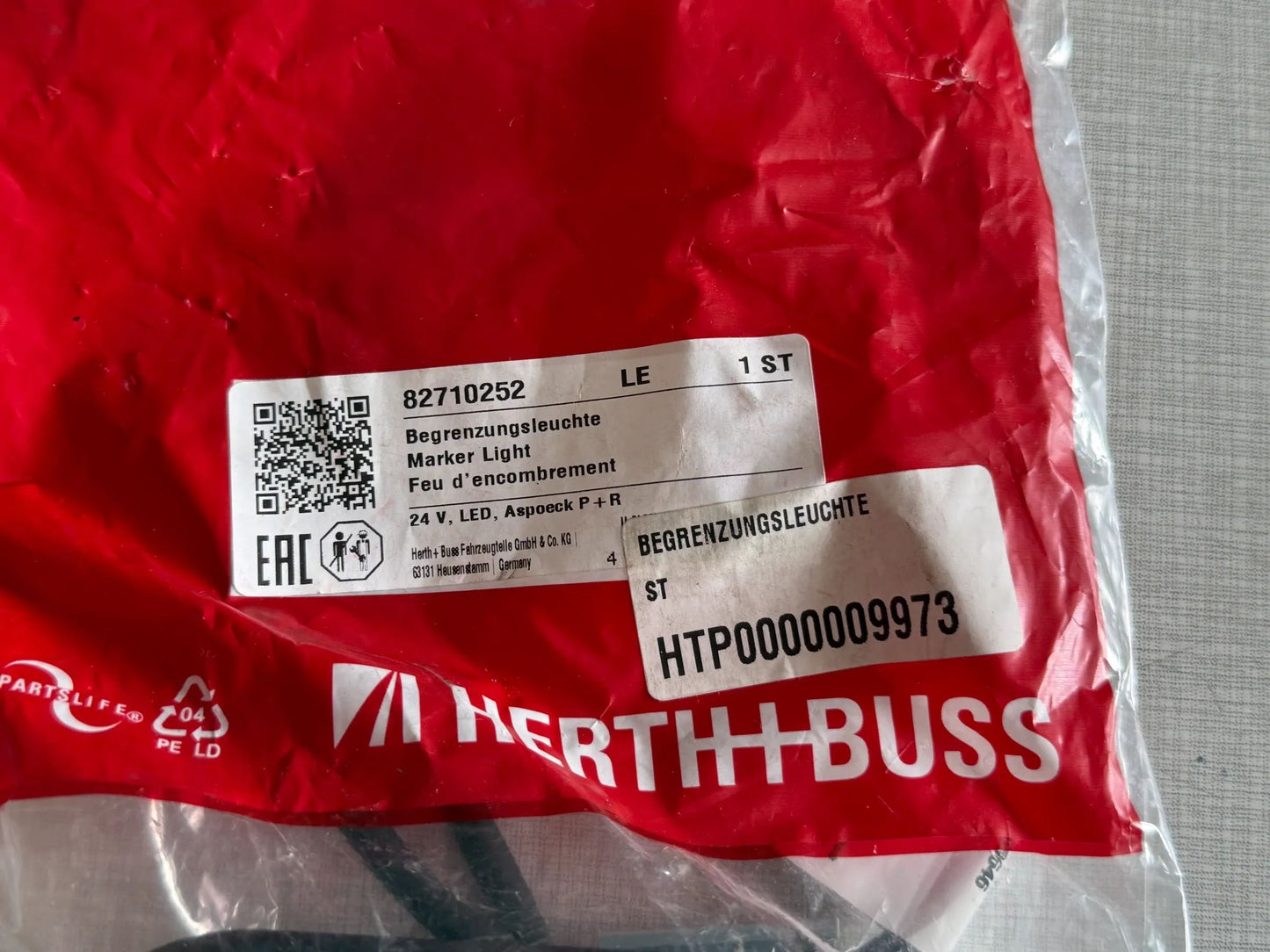 Original Herth+Buss Fahrzeugteile GmbH & Co. KG Begrenzungsleuchte 82710252 NEU