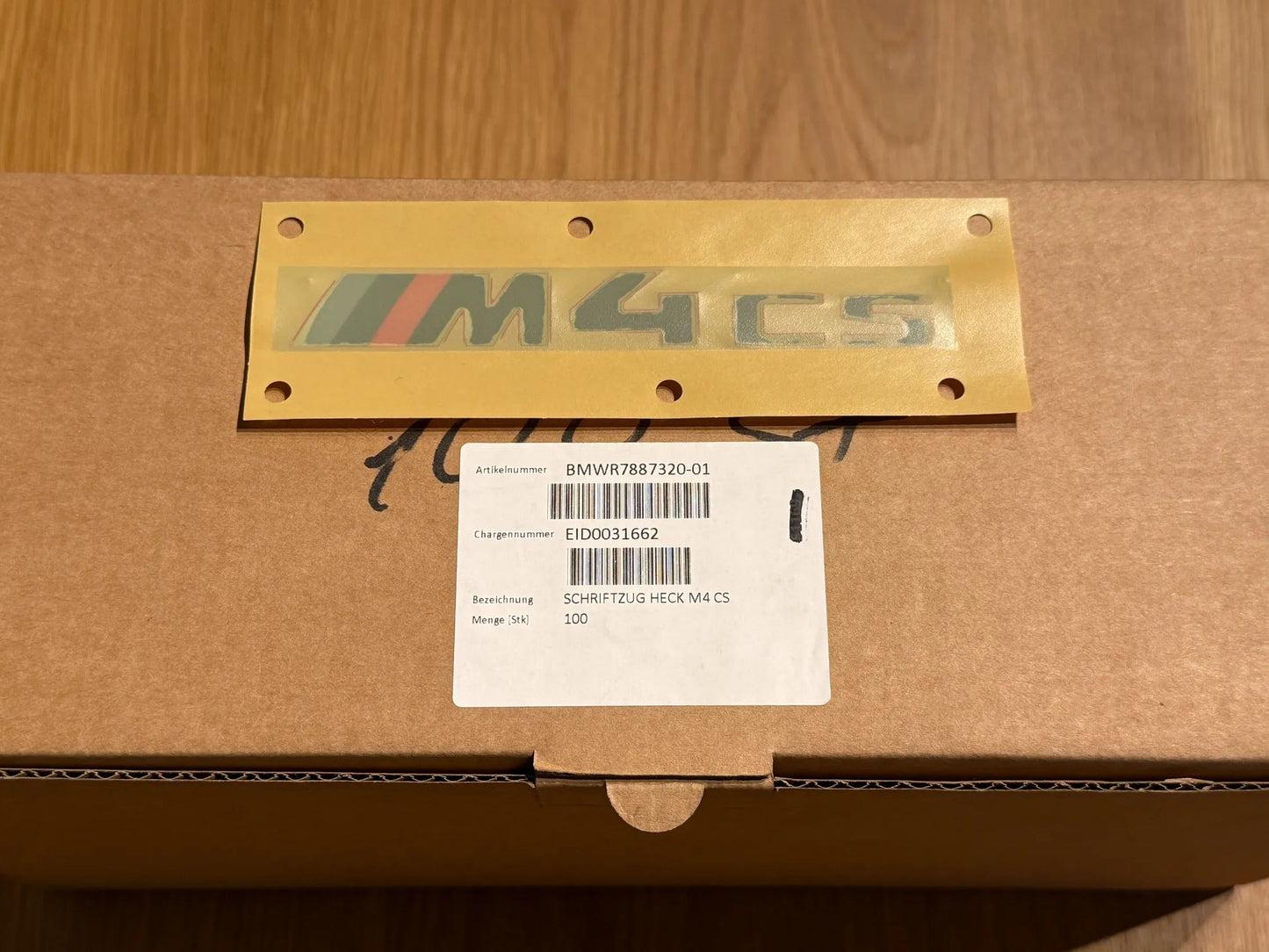 Original BMW Schriftzug Heck M4 CS 7887320 NEU