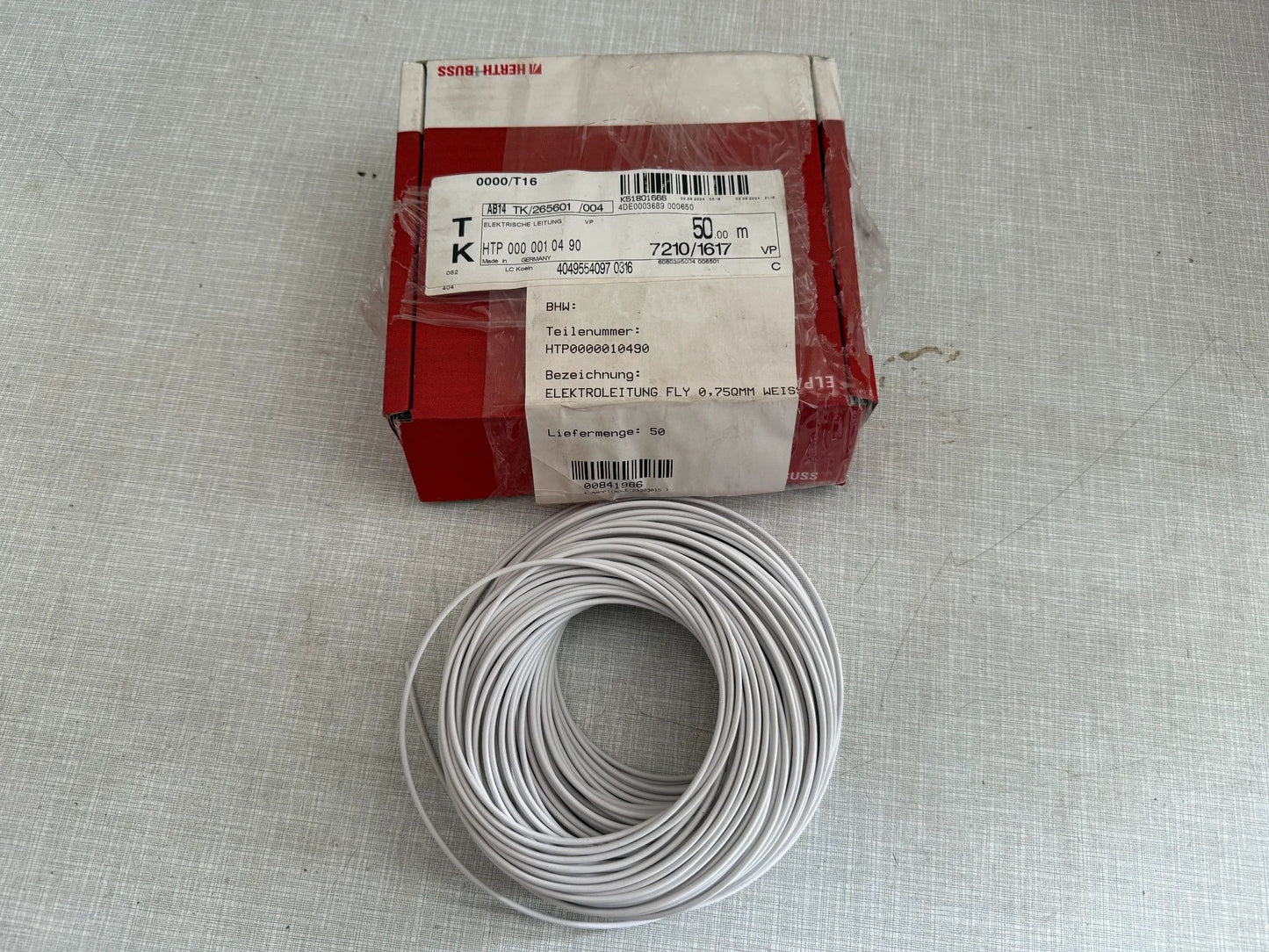 Original Herth+Buss Fahrzeugteile GmbH & Co. KG Elektrokabel 50m 51275106001 NEU