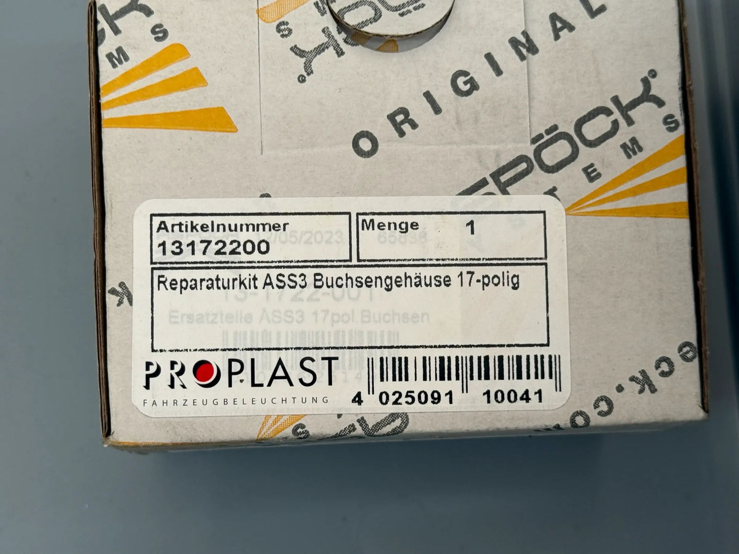 PROPLAST Fahrzeugbeleuchtung GmbH Reparaturkit ASS3 Buchsengehäuse 13172200 NEU