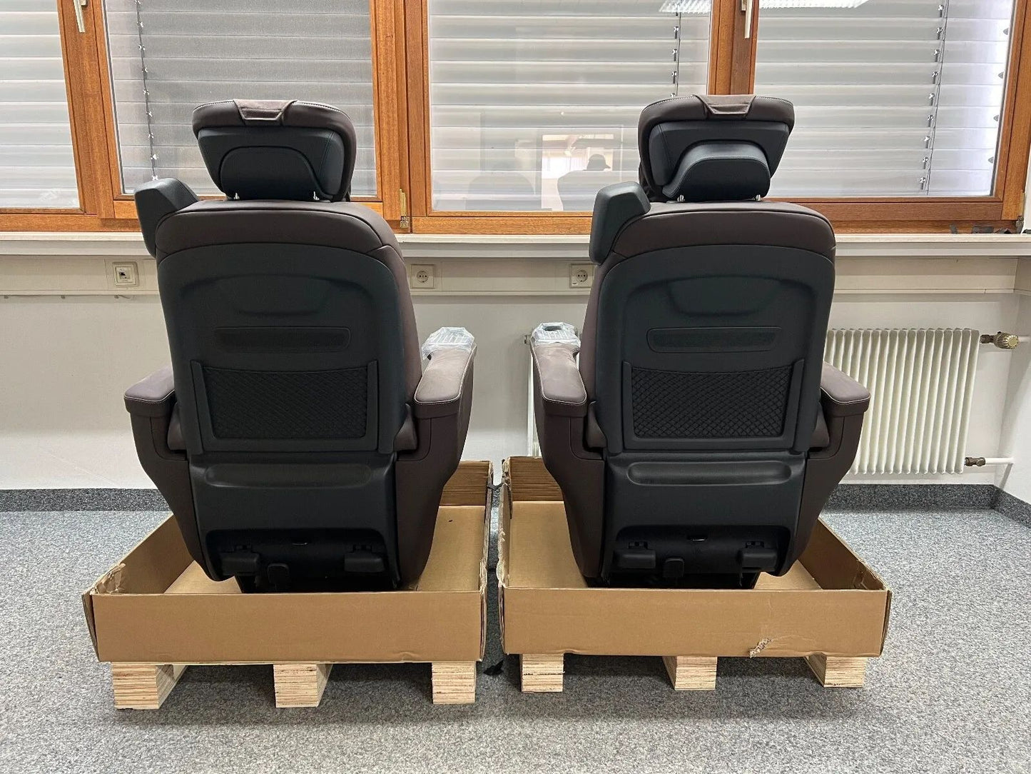 2 X ORIGINAL Mercedes Benz W447 V-Klasse LUXUS-SITZ NAPPA-LEDER BRAUN NEW MODEL