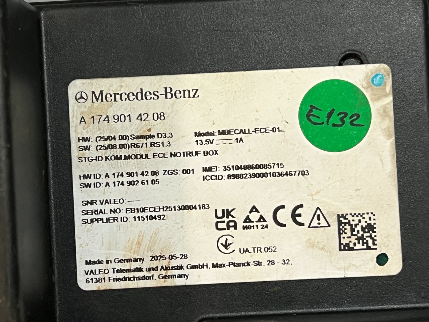 Original Mercedes-Benz Steuergerät Notrufsystem A1749014208 NEU