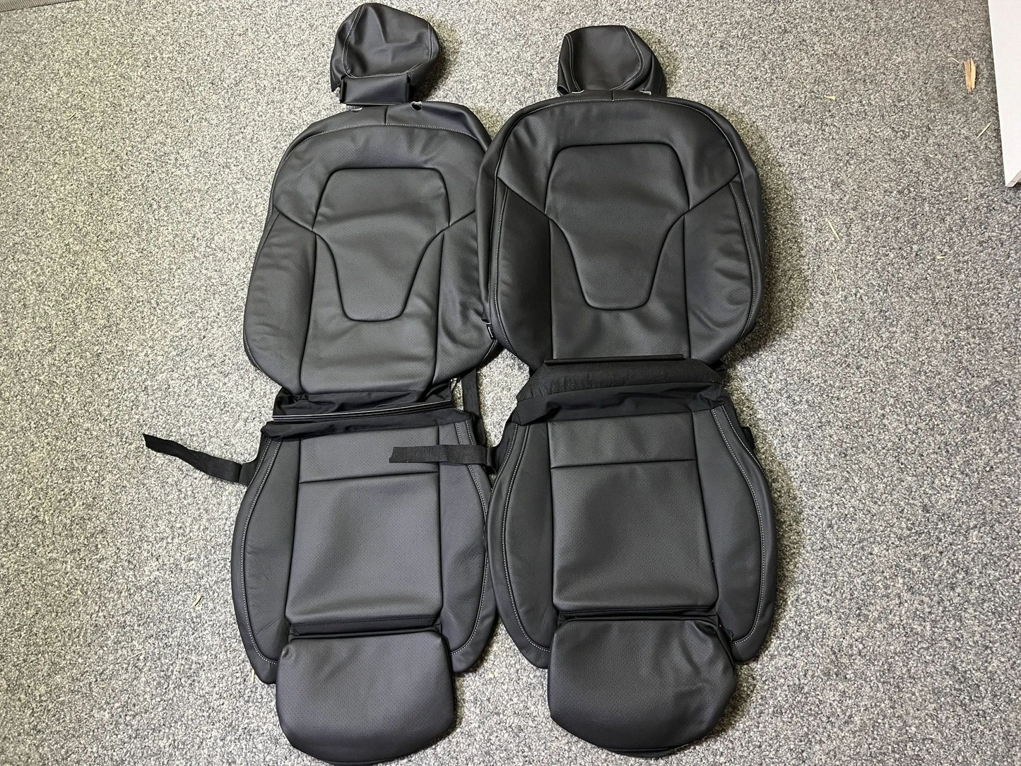 2 X Mercedes-Benz V-Klasse/Vito W447 Sitzbezug Komplett Kunstleder Schwarz NEU