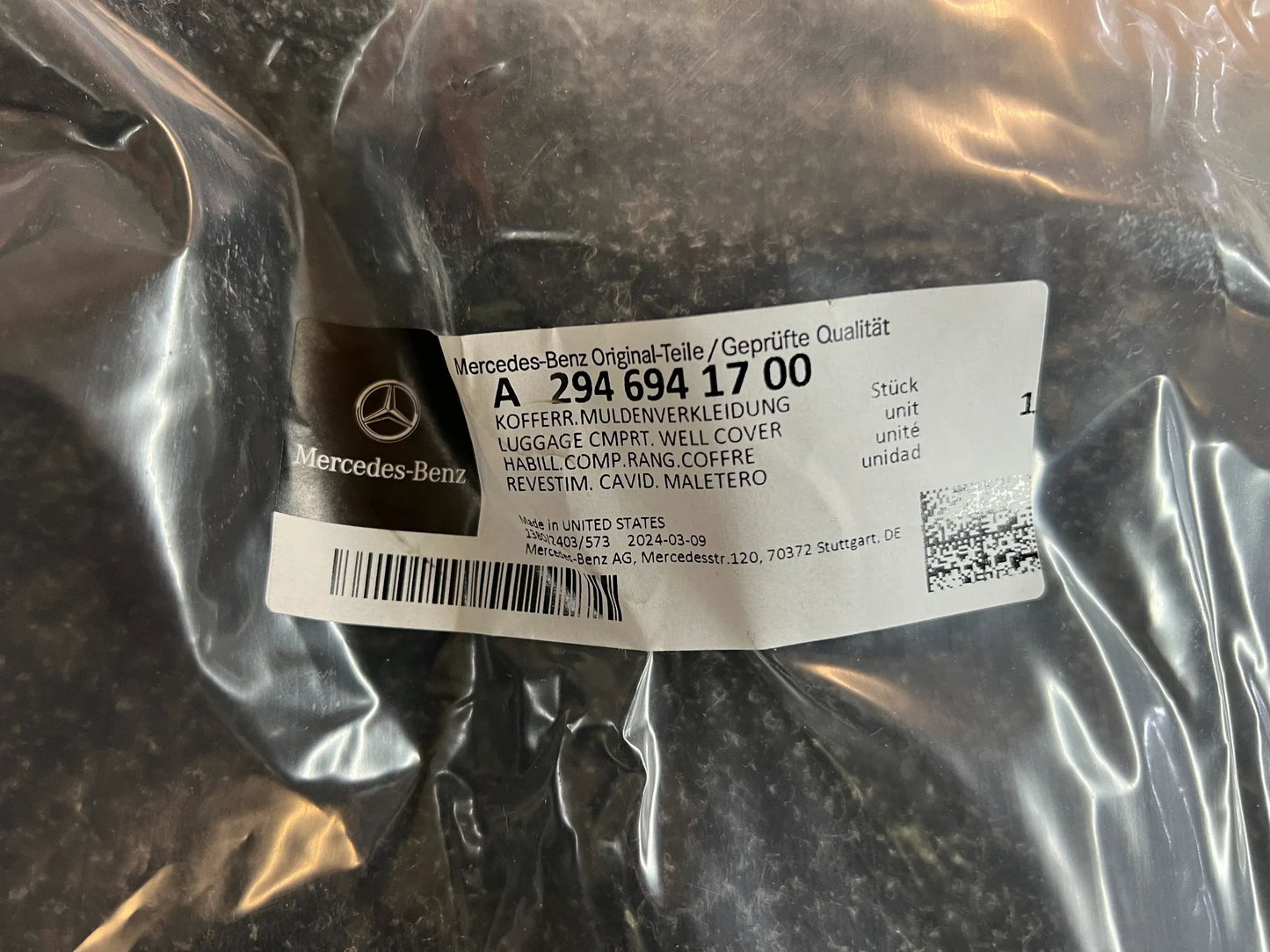 Original Mercedes-Benz EQE Kofferraum Muldenverkleidung A2946941700 NEU