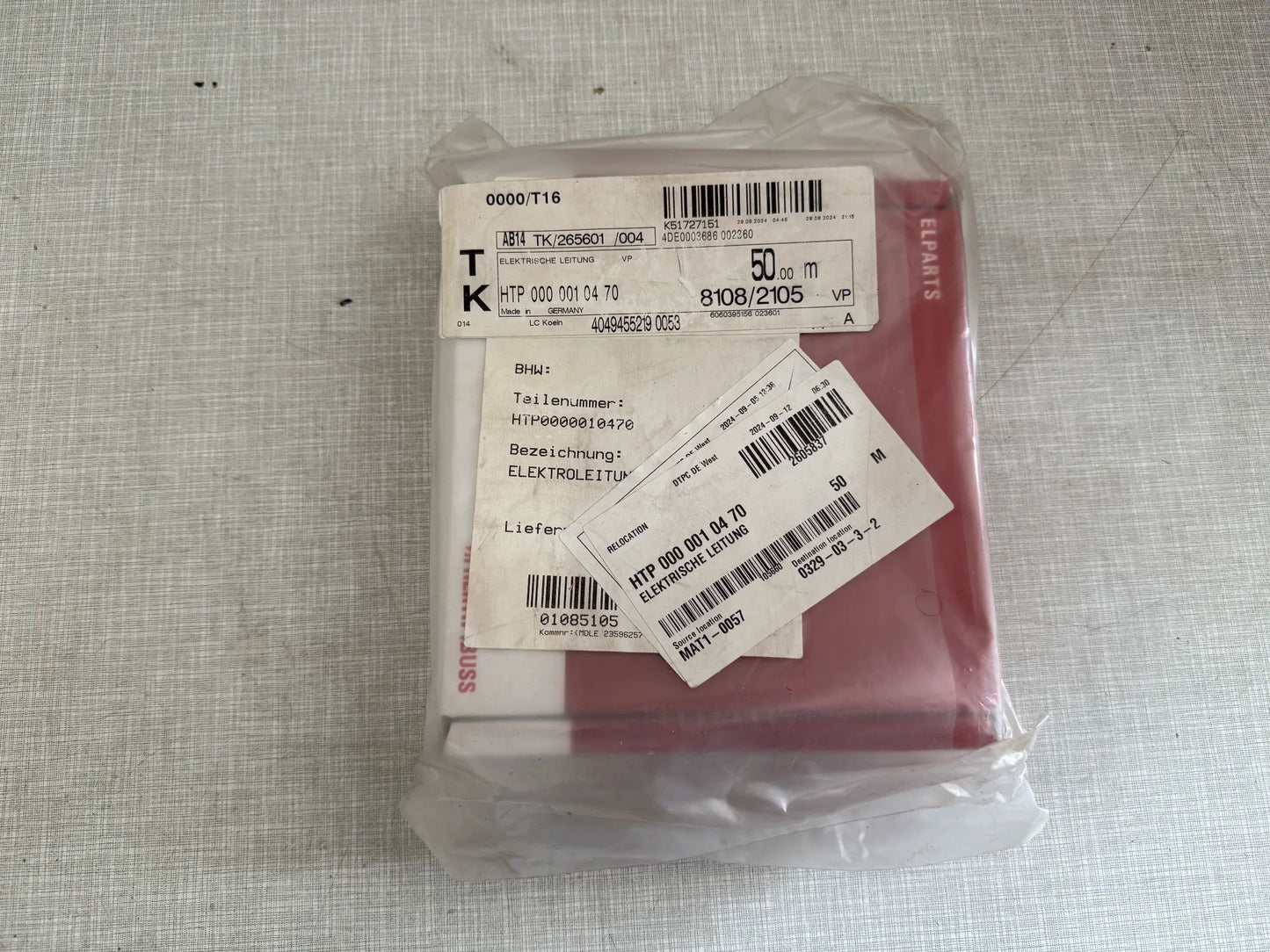 Original Herth+Buss Fahrzeugteile GmbH & Co. KG Elektrokabel 50m 51275106007 NEU