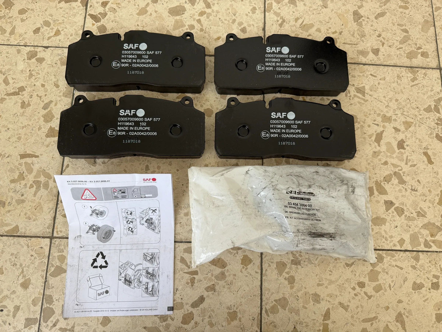 Original SAF BREMSBELAG REPARATURSATZ- SBS2220H0 - 03307303002 NEU