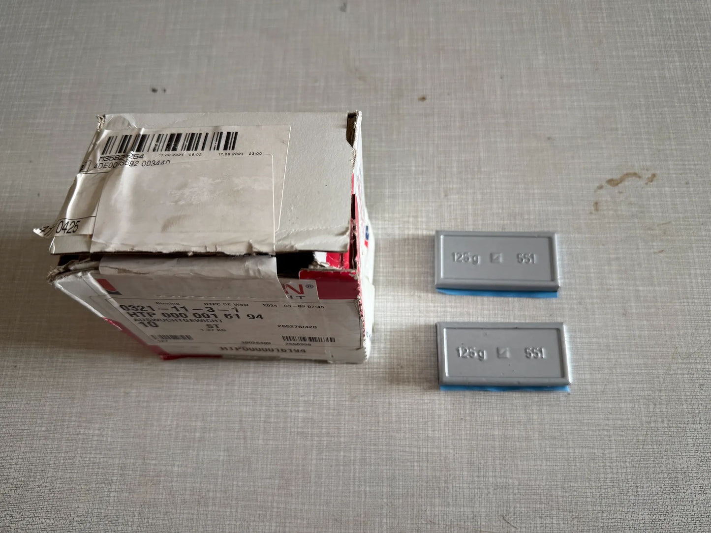 Original WEGMANN automotive GmbH Klebegewicht Typ 551, 125g, Blei, Silber 10st