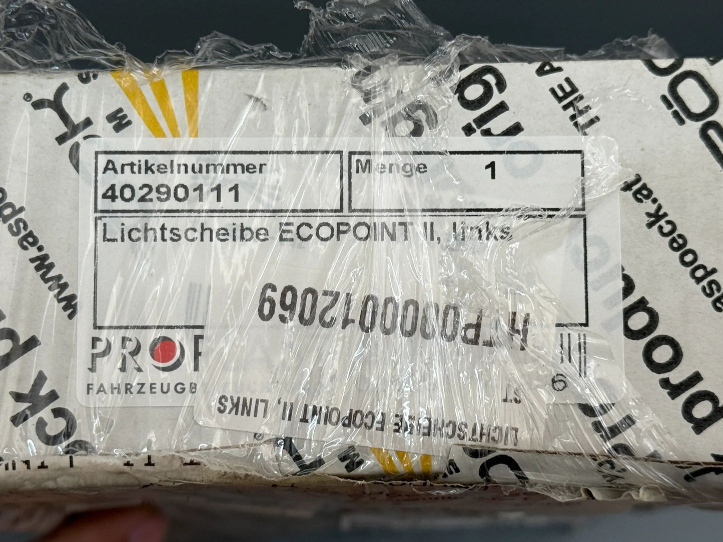 PROPLAST Fahrzeugbeleuchtung GmbH Lichtscheibe ECOPOINT II Links 40290111 NEU