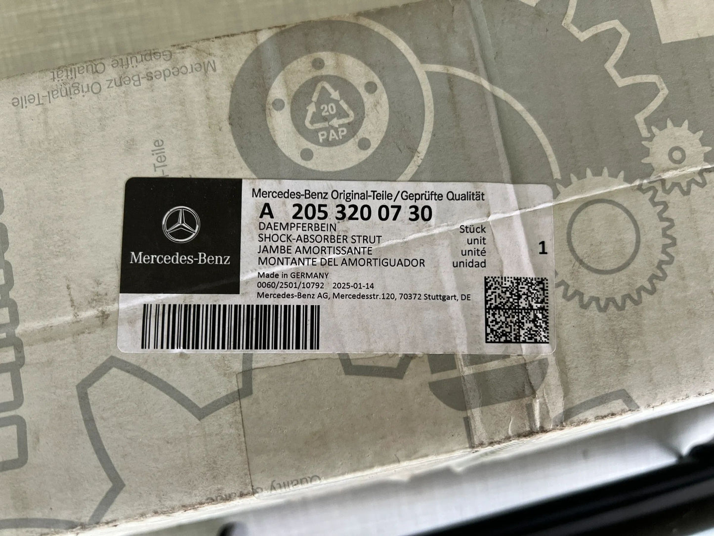 Original Mercedes-Benz C-Klasse vW205 Dämpferbein Vorne Links A2053200730 NEU
