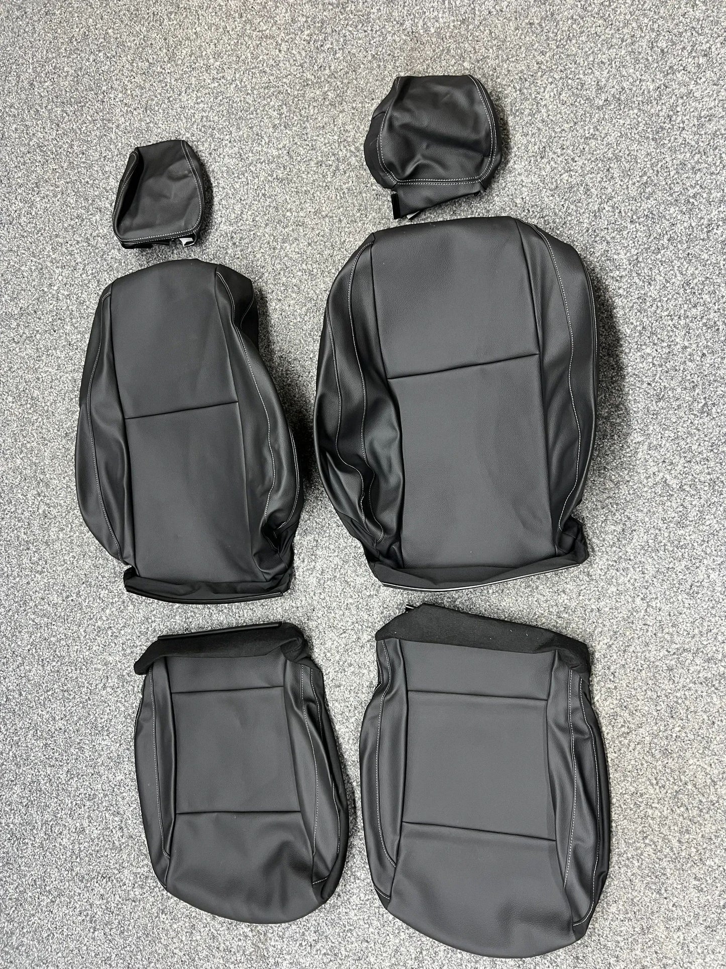 2 X Mercedes-Benz Vito W447 Sitzbezug Komplett Kunstleder Schwarz NEU