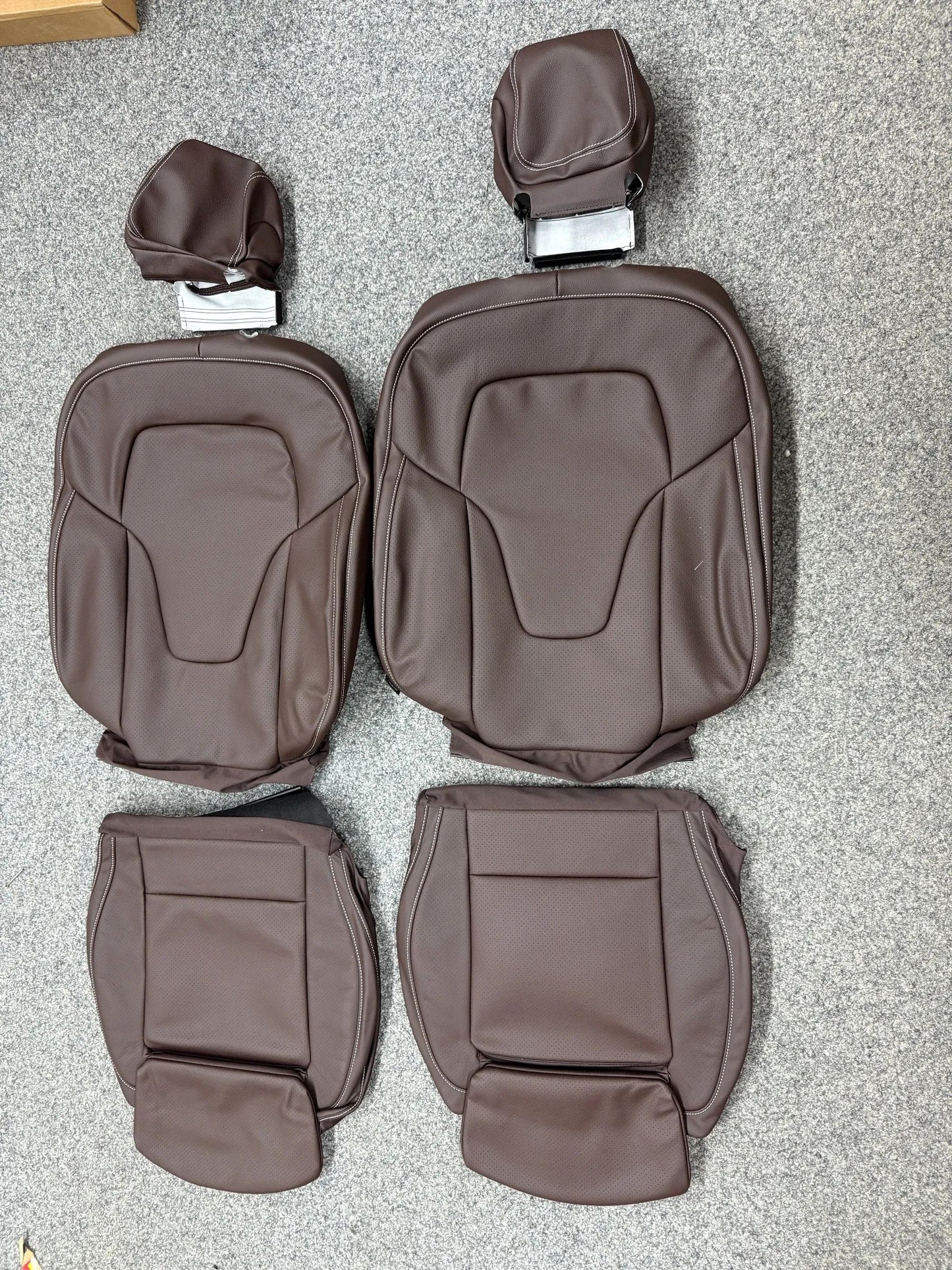 2 X Mercedes-Benz V-Klasse W447 Sitzbezug Komplett Kunstleder BRAUN NEU