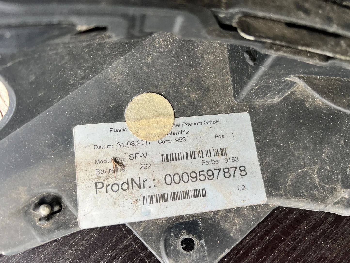 Original Mercedes Benz S-Klasse W222 Stoßstange Stoßfänger vorne 9183 Schwarz NE