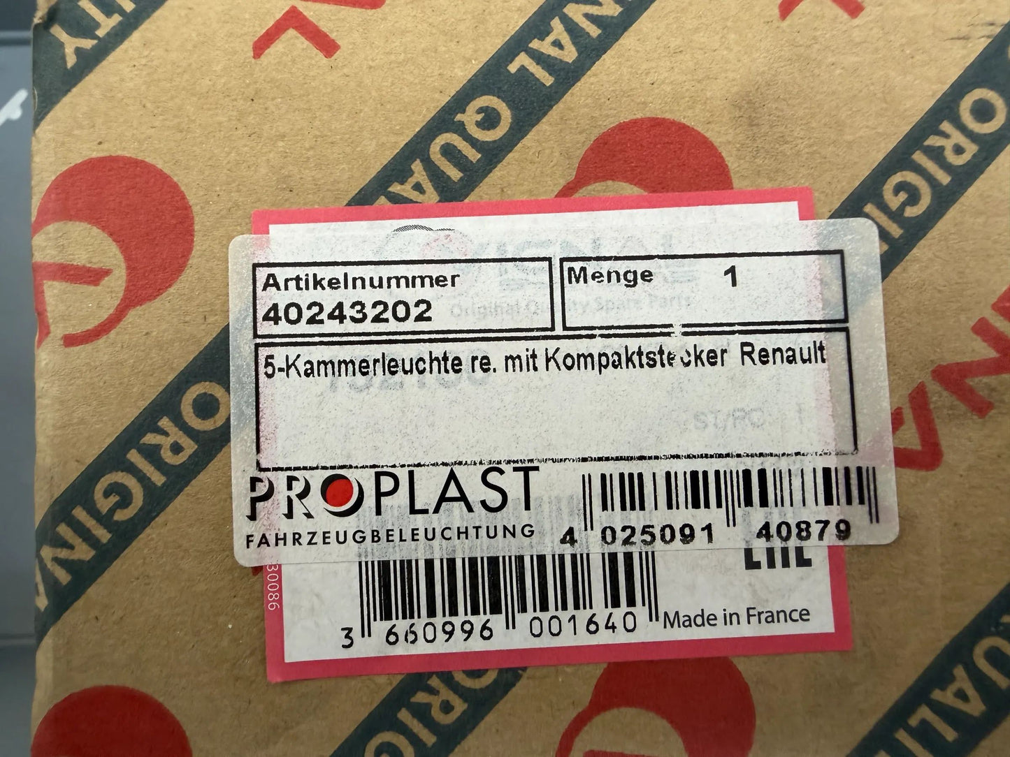 Original PROPLAST Fahrzeugbeleuchtung GmbH Rückleuchte 40243202 NEU