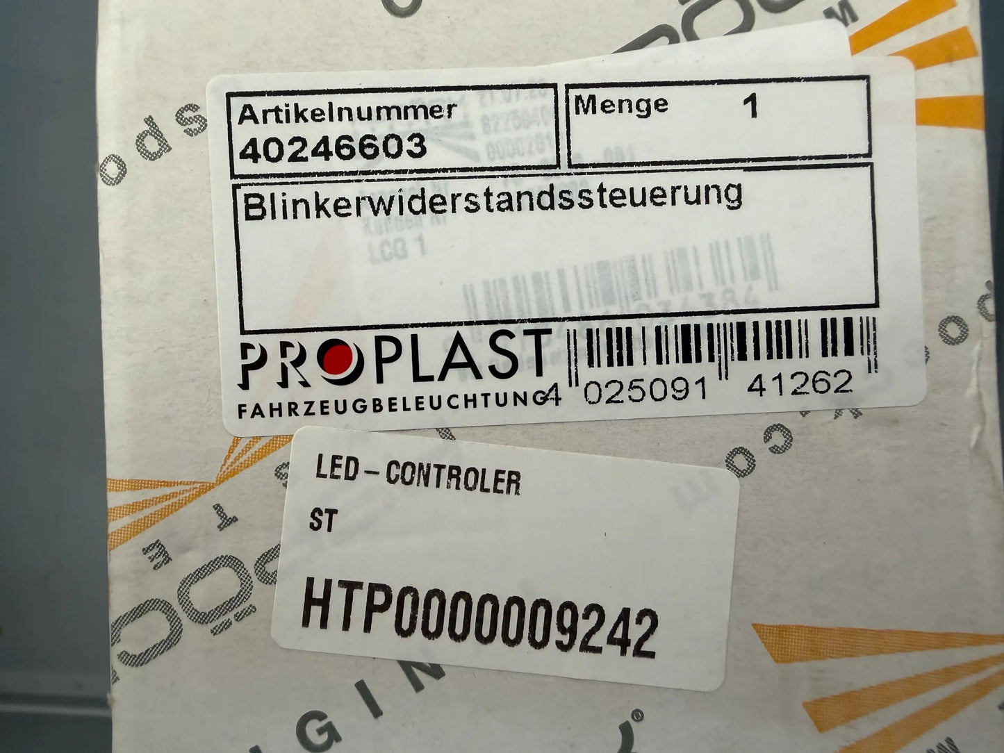 Original PROPLAST Fahrzeugbeleuchtung GmbH Steuergerät Beleuchtung 40246603 NEU